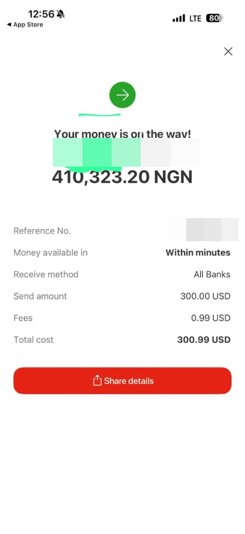 Transfer in progress